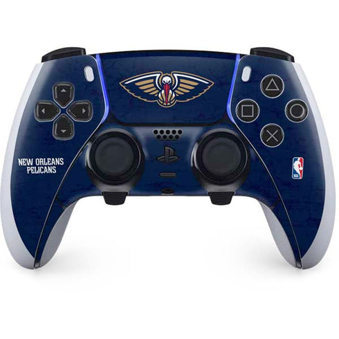 NBA New Orleans Pelicans Distressed PS5 DualSense Edge Pro Controller Skin
