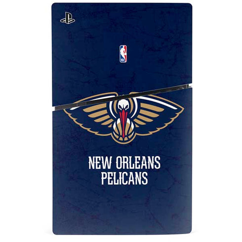 NBA New Orleans Pelicans Distressed PS5 Slim Digital Edition Bundle Skin