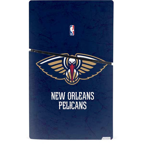 NBA New Orleans Pelicans Distressed PS5 Slim Digital Edition Bundle Skin