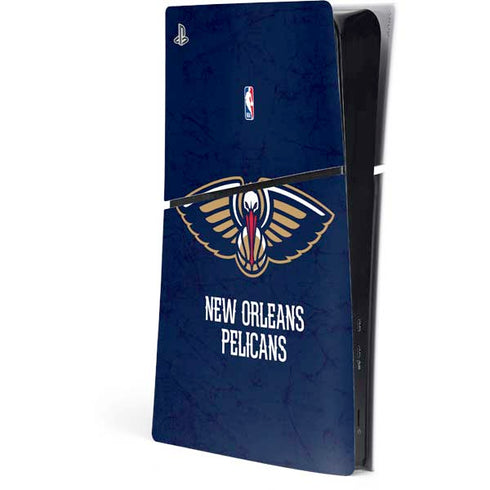 NBA New Orleans Pelicans Distressed PS5 Slim Digital Edition Console Skin
