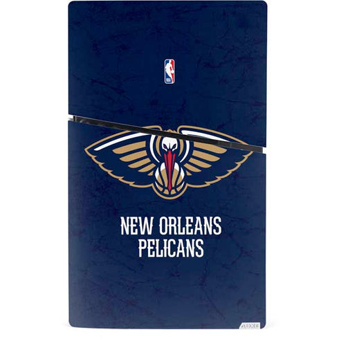 NBA New Orleans Pelicans Distressed PS5 Slim Digital Edition Console Skin