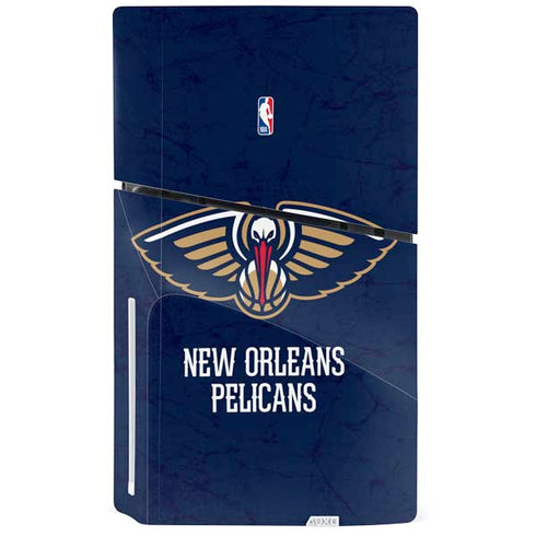 NBA New Orleans Pelicans Distressed PS5 Slim Disk Bundle Skin