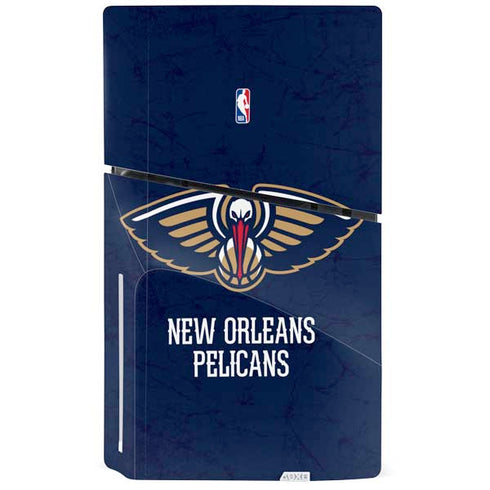 NBA New Orleans Pelicans Distressed PS5 Slim Disk Console Skin