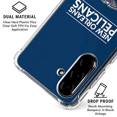 NBA New Orleans Pelicans Standard - Blue Galaxy A36 5G Clear Case