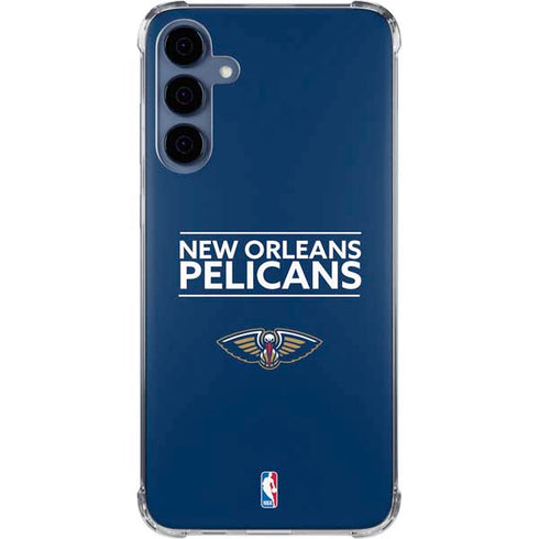 NBA New Orleans Pelicans Standard - Blue Galaxy A55 5G Clear Case