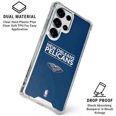 NBA New Orleans Pelicans Standard - Blue Galaxy S26 Ultra Clear Case