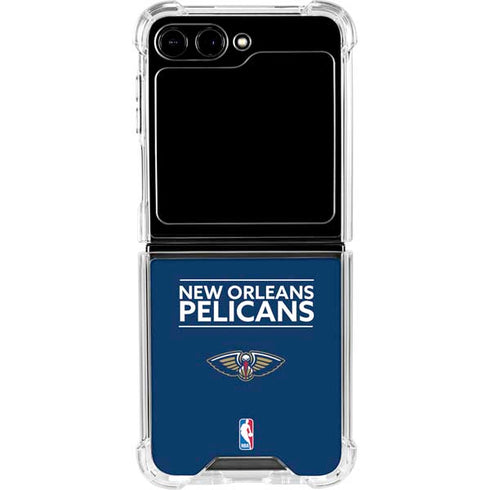 NBA New Orleans Pelicans Standard - Blue Galaxy Z Flip6 Clear Case