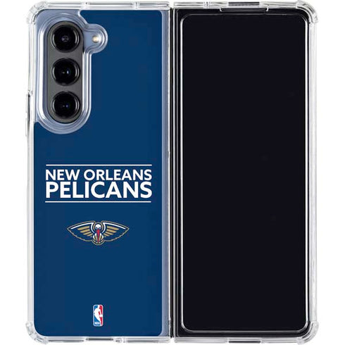 NBA New Orleans Pelicans Standard - Blue Galaxy Z Fold5 5G Clear Case