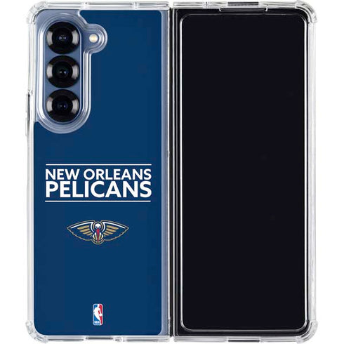 NBA New Orleans Pelicans Standard - Blue Galaxy Z Fold6 Clear Case