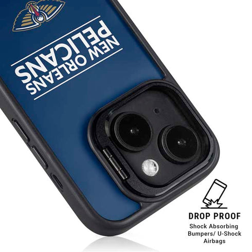 NBA New Orleans Pelicans Standard - Blue iPhone 14 Kickstand Case