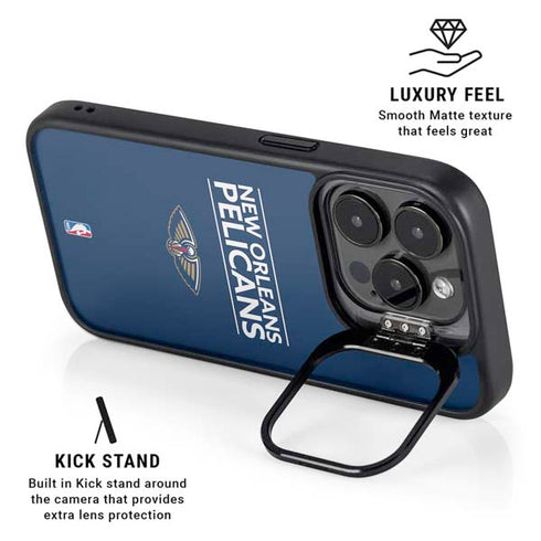 NBA New Orleans Pelicans Standard - Blue iPhone 14 Pro Kickstand Case