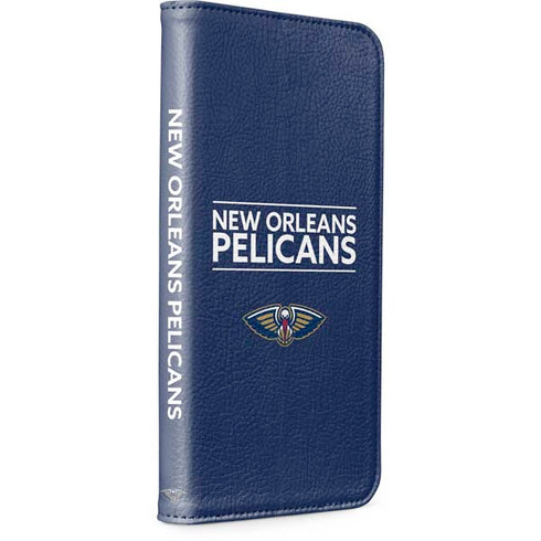 NBA New Orleans Pelicans Standard - Blue iPhone 15 Pro Max Folio Case