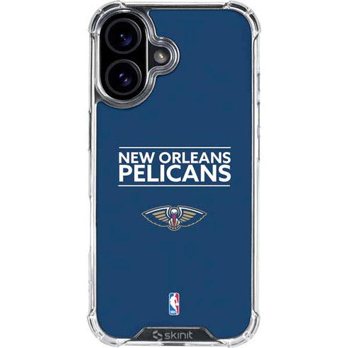 NBA New Orleans Pelicans Standard - Blue iPhone 16 Plus Clear Case