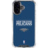 NBA New Orleans Pelicans Standard - Blue iPhone 16 Plus Clear Case