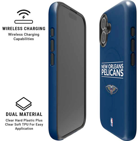 NBA New Orleans Pelicans Standard - Blue iPhone 16 Plus Magsafe Impact Case