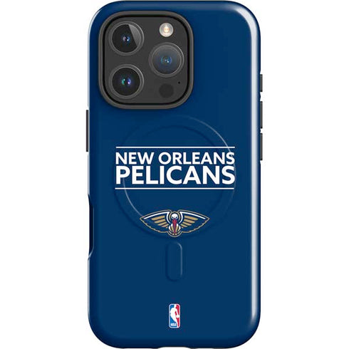 NBA New Orleans Pelicans Standard - Blue iPhone 16 Pro Magsafe Impact Case