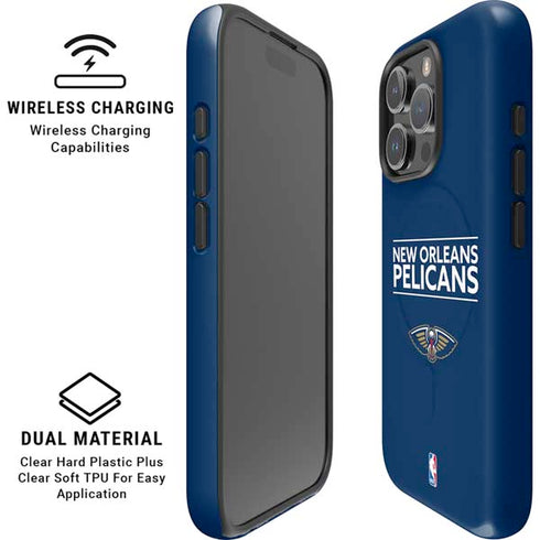 NBA New Orleans Pelicans Standard - Blue iPhone 16 Pro Magsafe Impact Case
