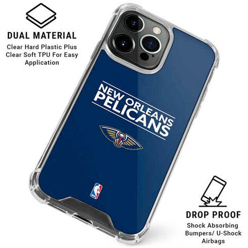 NBA New Orleans Pelicans Standard - Blue iPhone 16 Pro Max Clear Case