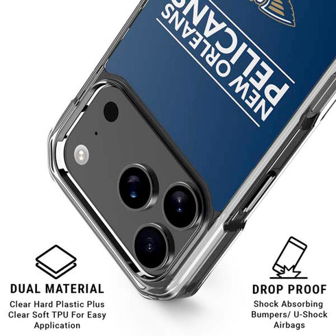 NBA New Orleans Pelicans Standard - Blue iPhone 18 Pro Clear Case