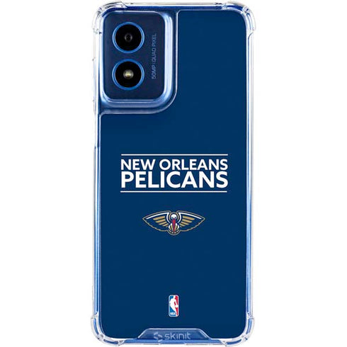 NBA New Orleans Pelicans Standard - Blue Moto G 5G (2024) Clear Case