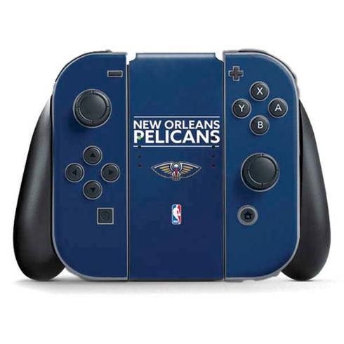 NBA New Orleans Pelicans Standard - Blue Nintendo Switch (2017-2021) Joy-Con Controller Skin