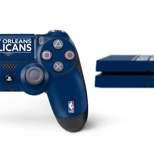 NBA New Orleans Pelicans Standard - Blue PS4 Console and Controller Bundle Skin