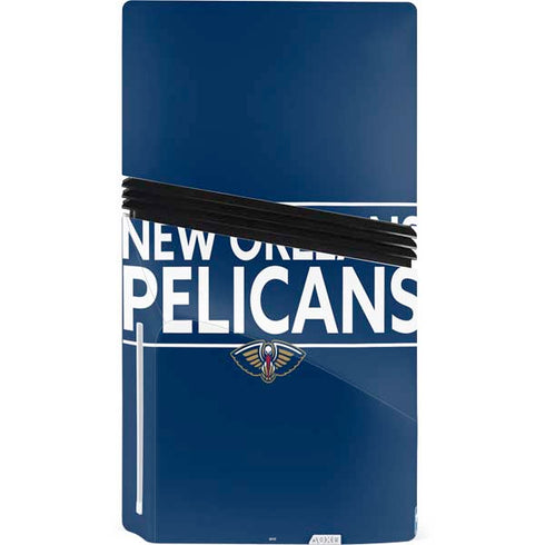 NBA New Orleans Pelicans Standard - Blue PS5 Pro Disk Console Skin