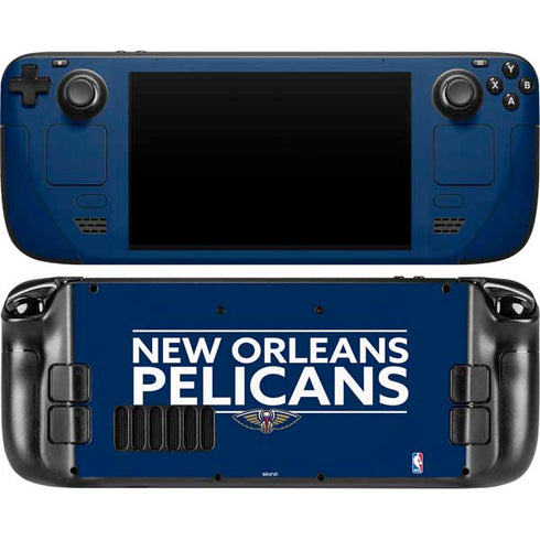 NBA New Orleans Pelicans Standard - Blue Steam Deck Handheld Gaming Computer OLED Skin