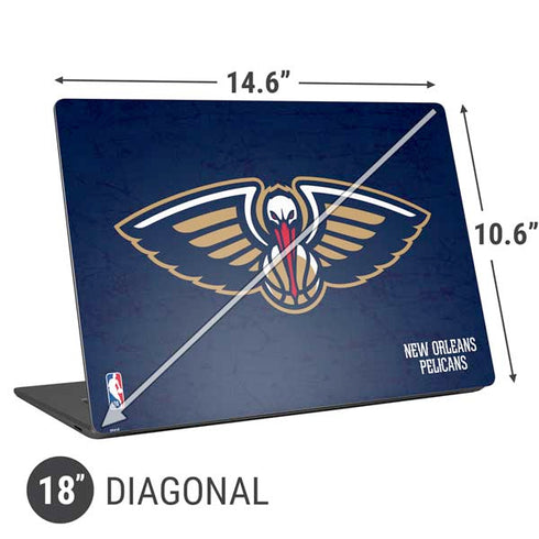NBA New Orleans Pelicans Distressed Universal Laptop 18in (14.6 x 10.6in) Skin