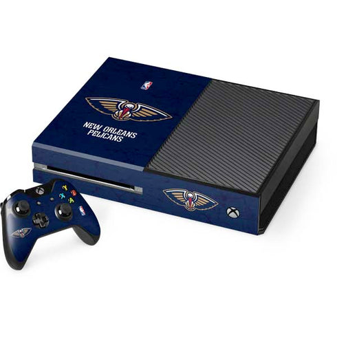 NBA New Orleans Pelicans Distressed Xbox One Skins