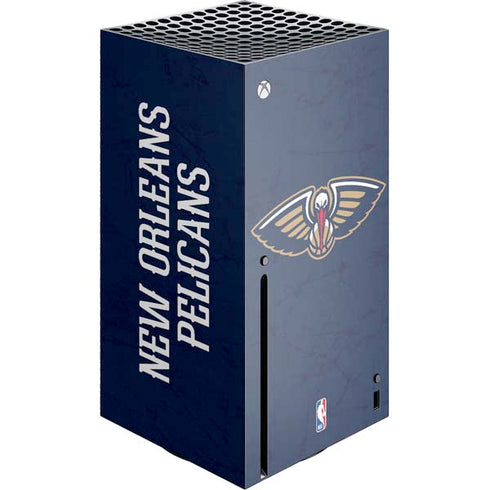 NBA New Orleans Pelicans Distressed Xbox Series X Console Skin