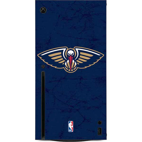 NBA New Orleans Pelicans Distressed Xbox Series X Console Skin