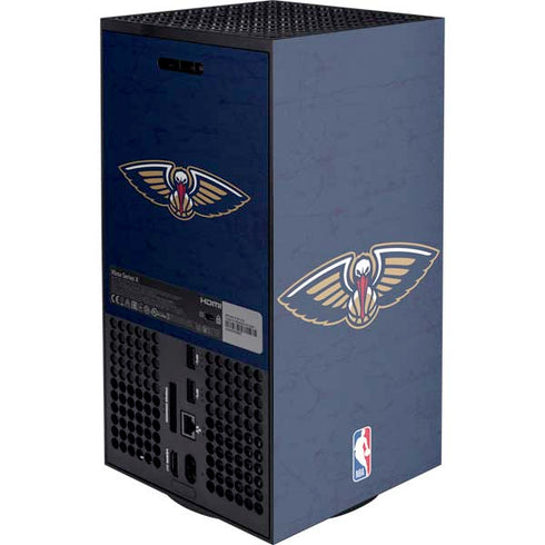NBA New Orleans Pelicans Distressed XBox Series X Digital Edition Console Skin
