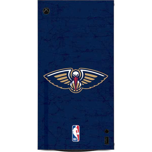 NBA New Orleans Pelicans Distressed XBox Series X Digital Edition Console Skin