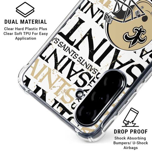 NFL New Orleans Saints - Blast Galaxy A36 5G Clear Case