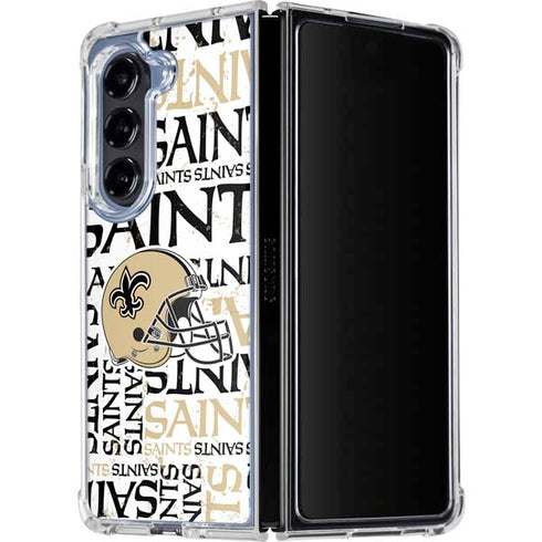NFL New Orleans Saints - Blast Galaxy Z Fold5 5G Clear Case