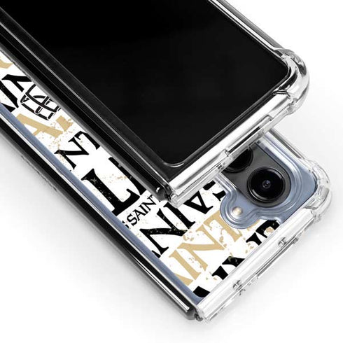 NFL New Orleans Saints - Blast Galaxy Z Fold5 5G Clear Case