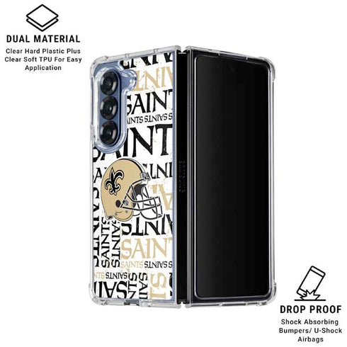 NFL New Orleans Saints - Blast Galaxy Z Fold6 Clear Case