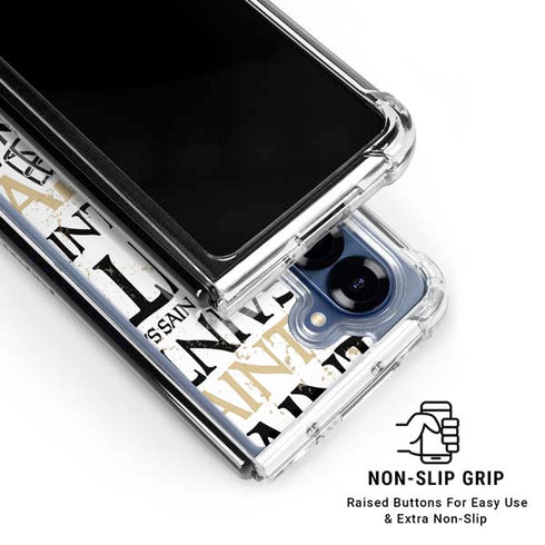 NFL New Orleans Saints - Blast Galaxy Z Fold6 Clear Case