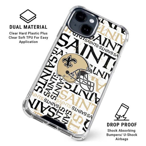 NFL New Orleans Saints - Blast iPhone 15 Clear Case