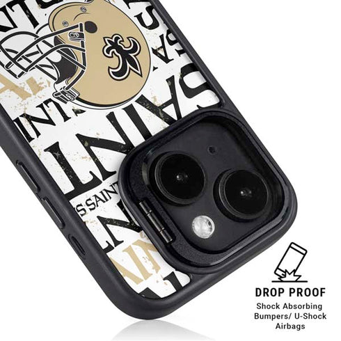 NFL New Orleans Saints - Blast iPhone 15 Kickstand Case