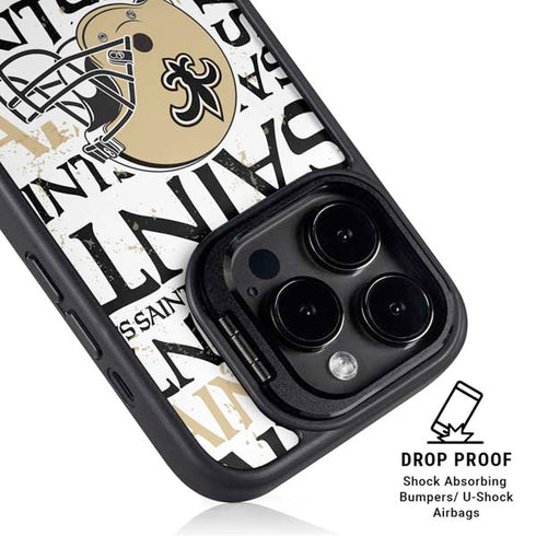 NFL New Orleans Saints - Blast iPhone 15 Pro Max Kickstand Case