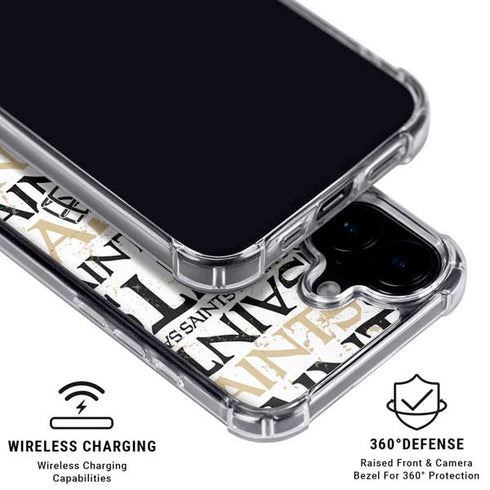 NFL New Orleans Saints - Blast iPhone 16 Plus Clear Case