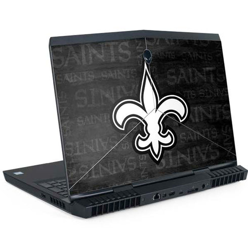NFL New Orleans Saints Black & White Dell Alienware Skin