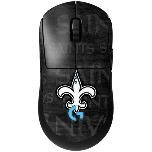 NFL New Orleans Saints Black & White G Pro Wireless Gaming Mouse Skin