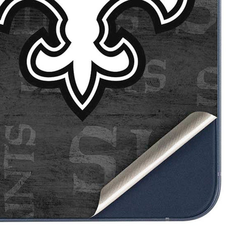 NFL New Orleans Saints Black & White Galaxy A35 5G Skin