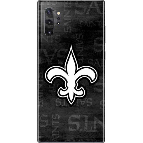 NFL New Orleans Saints Black & White Galaxy Note 10 Plus Skin