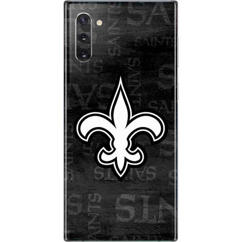 NFL New Orleans Saints Black & White Galaxy Note 10 Skin