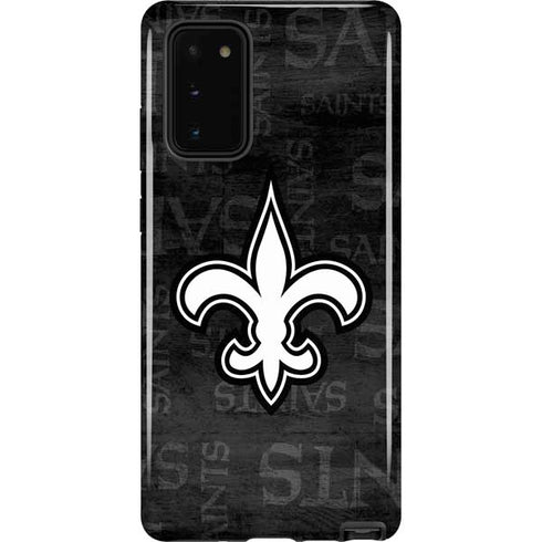 NFL New Orleans Saints Black & White Galaxy Note20 5G Pro Case