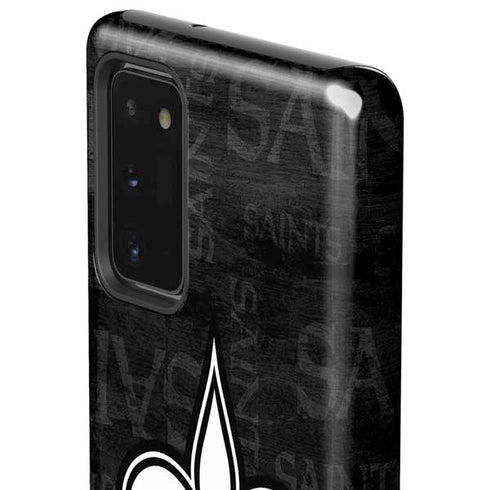 NFL New Orleans Saints Black & White Galaxy Note20 5G Pro Case